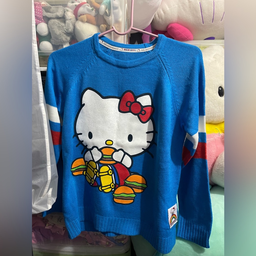 hello kitty hamburger sweater